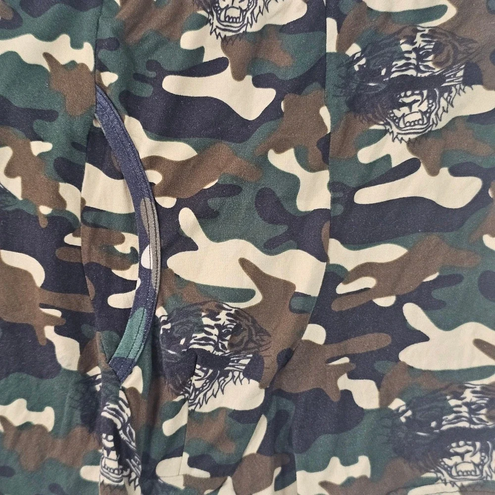 Ed Hardy Mens Camo Tiger Print Boxer Briefs GoldLogo Waistband Camouflage Trunks